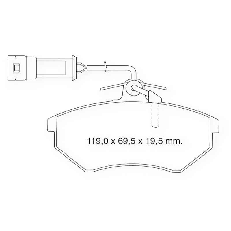 Колодки тормозные Audi 80 (1986-1991) передние Dafmi-Intelli
