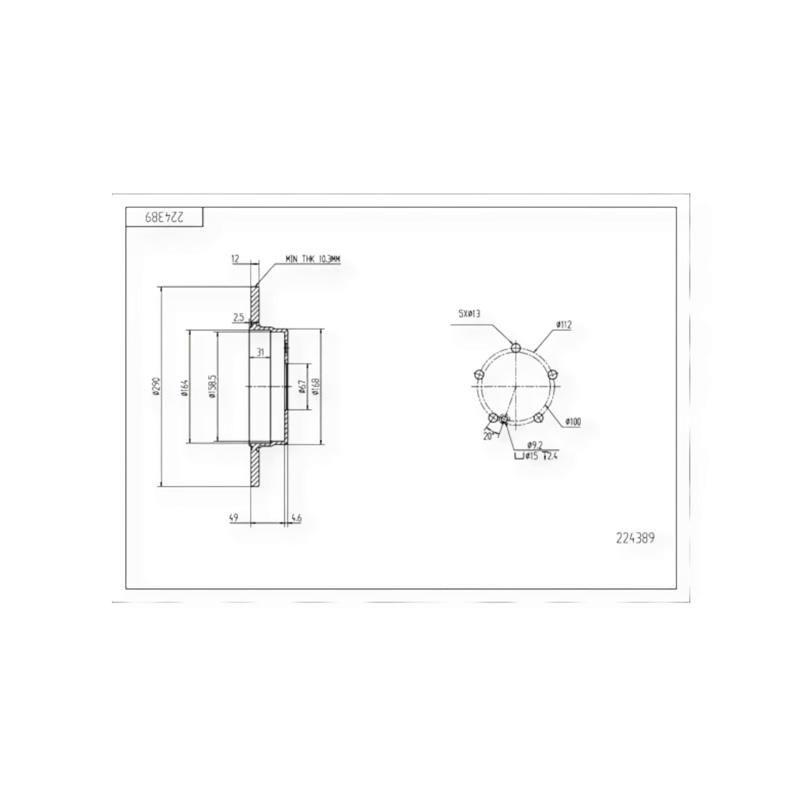 Диск тормозной Mercedes-Benz E-Class (W210) задний (d290x12mm) 96- HART
