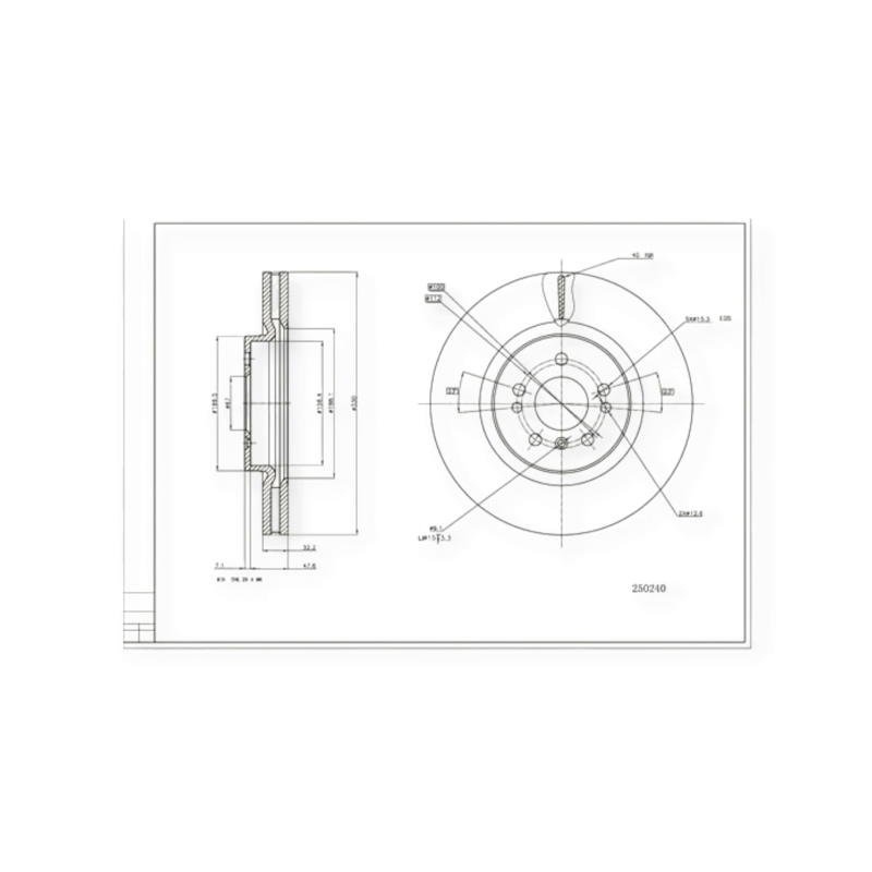 Диск тормозной Mercedes-Benz M-Class W164 передний (d330x32mm) HART