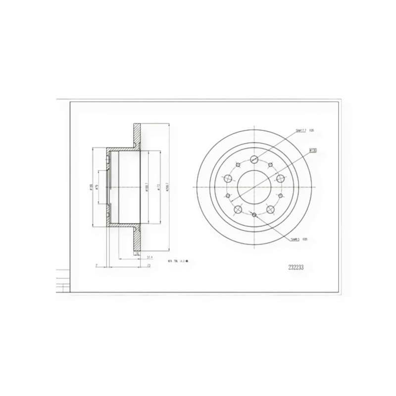Диск тормозной Fiat Ducato (2006-) задний (d300x16mm) HART