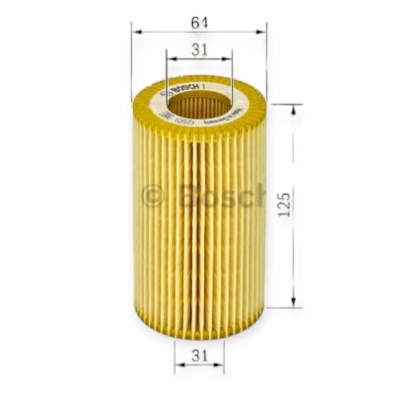 Фильтр масляный Volkswagen Passat B6, Golf V 2.0FSI, TSFI 05- BOSCH 186327