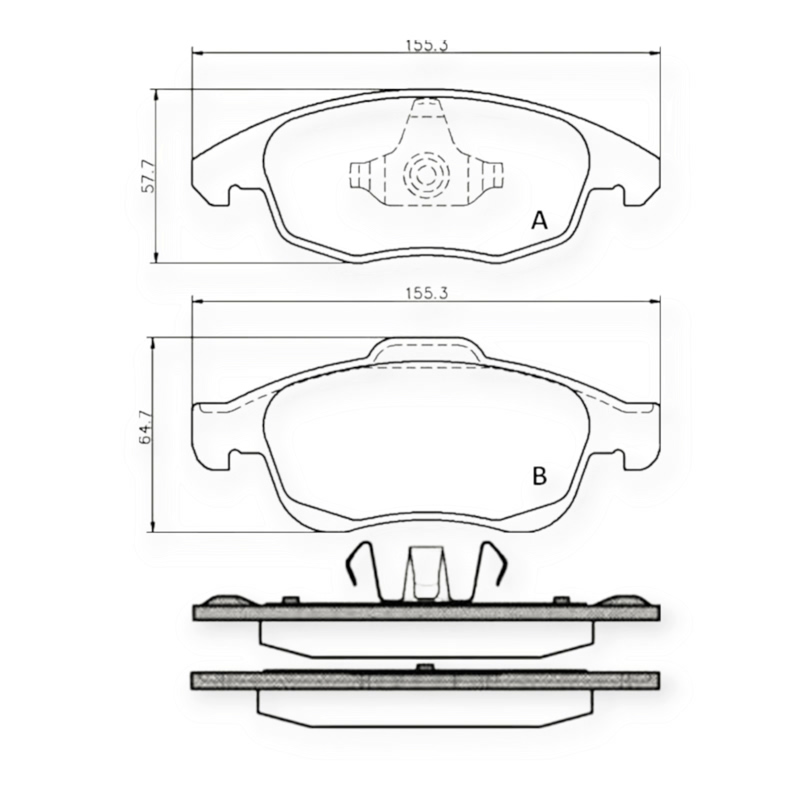 Колодки тормозные Citroen Berlingo-Peugeot Partner (2008-) передние Dafmi-Intelli