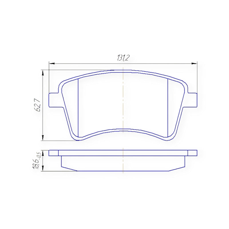 Колодки гальмівні Renault Kangoo (2008-), Mercedes-Benz Citan (W415) передні Dafmi-Intelli