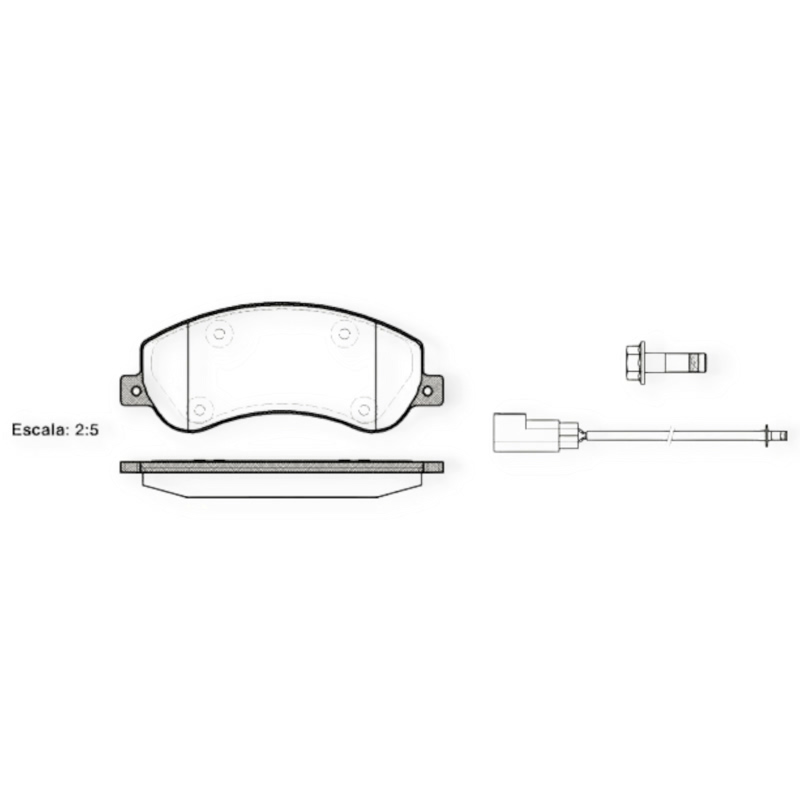 Колодки тормозные Ford Transit (2006-) передние, задний привод ROADHOUSE
