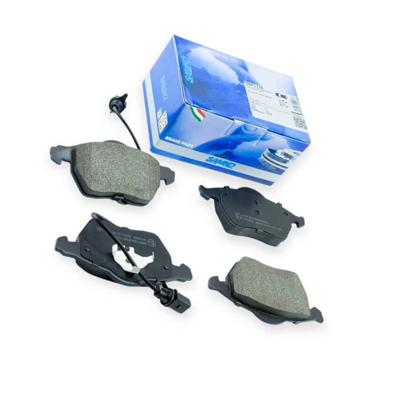 Колодки тормозные Audi A6 С5 - Volkswagen Passat B5 (1996-2005), Skoda Superb (2001-2008) передние (5SP1119) (c датчиком) SAMKO