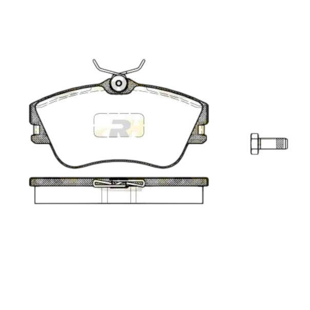 Колодки тормозные Volkswagen Т4 (1990-1995) передние (2480.00) R15 ROADHOUSE