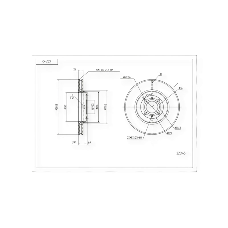 Диск тормозной Mitsubishi Carisma, Volvo S40, V40 (1998-) передний (d281x24mm) HART