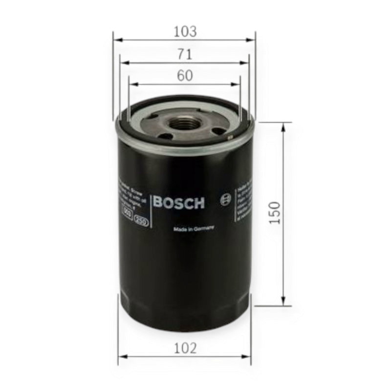 Фильтр масляный Mitsubishi Pajero II-III-IV 2.8TD BOSCH