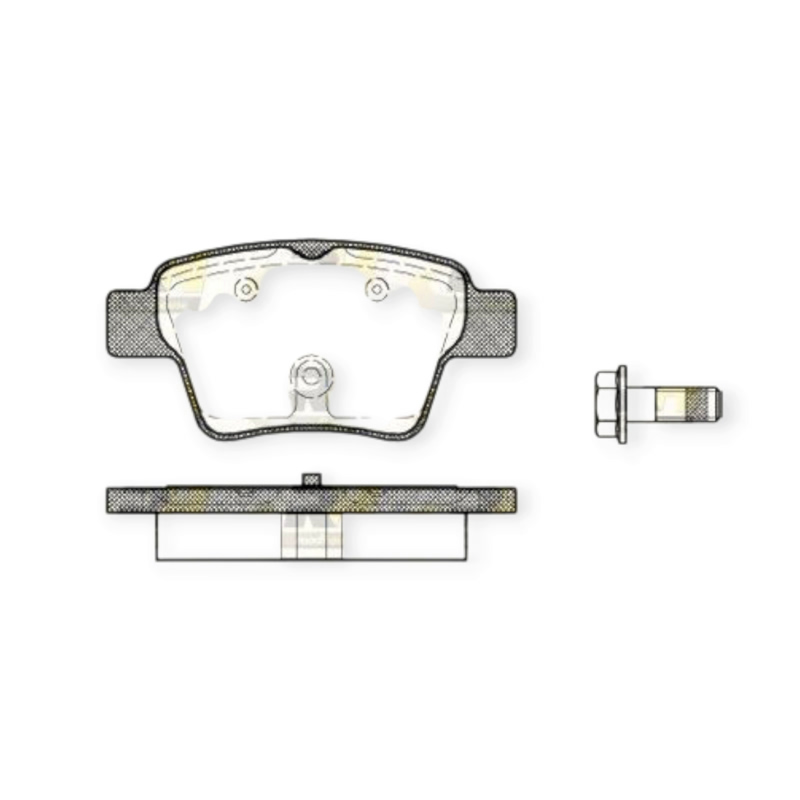 Колодки тормозные Citroen C4, Peugeot 207, 307 (2000-) задние ROADHOUSE