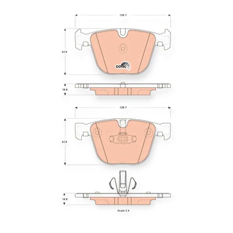 Колодки тормозные BMW 5 (E60), X5 (E70, F15), 7 (F01-F04) (2008-) передние TRW