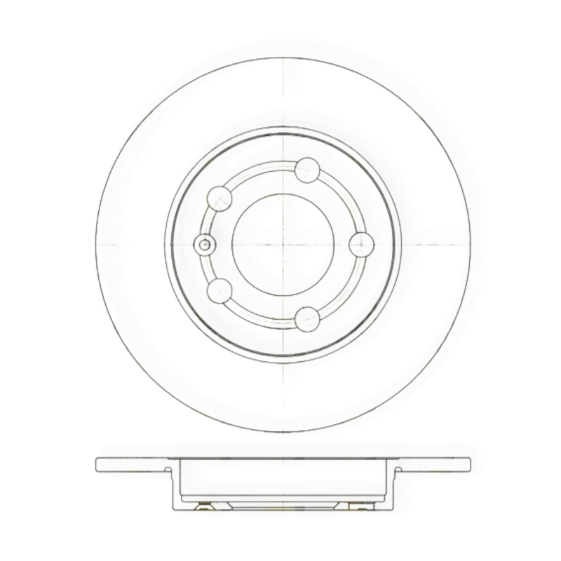 Диск тормозной Volkswagen Bora, Golf 4, Skoda Octavia Tour задний (d239x9mm) ROADHOUSE