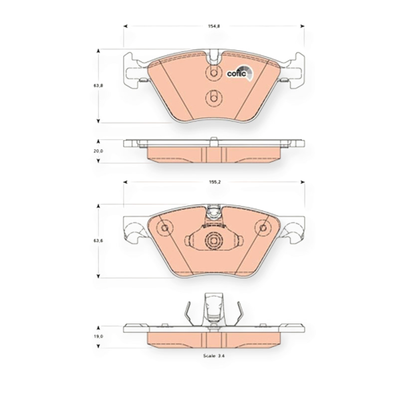 Колодки тормозные BMW 5 (F10, F11) (2009-) передние (GDB1882) (Teves) TRW