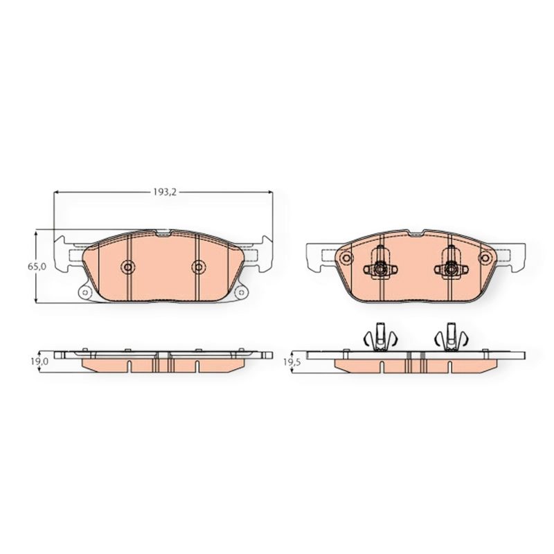 Колодки тормозные Ford Galaxy III, S-Max, Edge (2015-) передние TRW