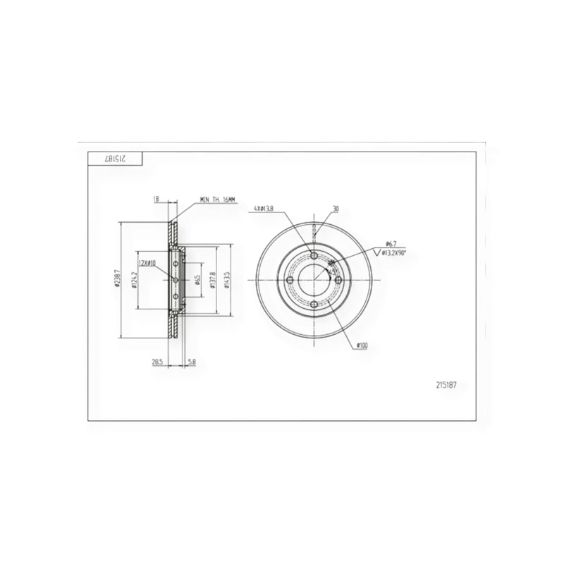Диск тормозной Volkswagen Polo, Lupo, Seat Arosa (1995-) передний (d239x18mm) HART