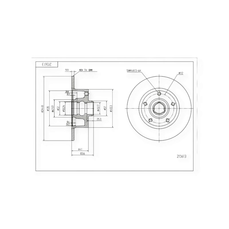 Диск тормозной Audi A4 B5 задний (d245x10mm) HART