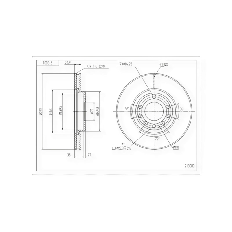 Диск тормозной Opel Vectra C передний (285mmx25mm) HART